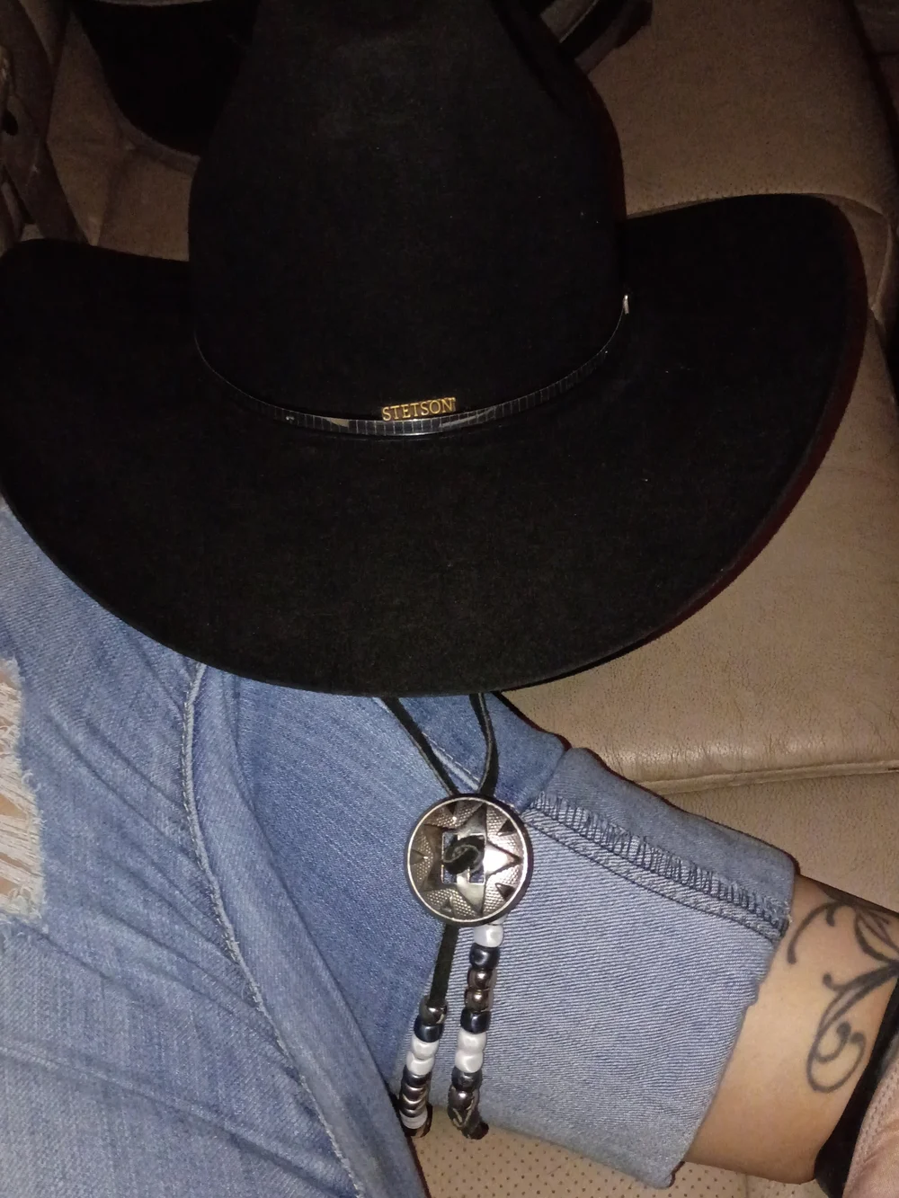 Black Stetson Men's Felt Cowboy Hat - Classic Western Style